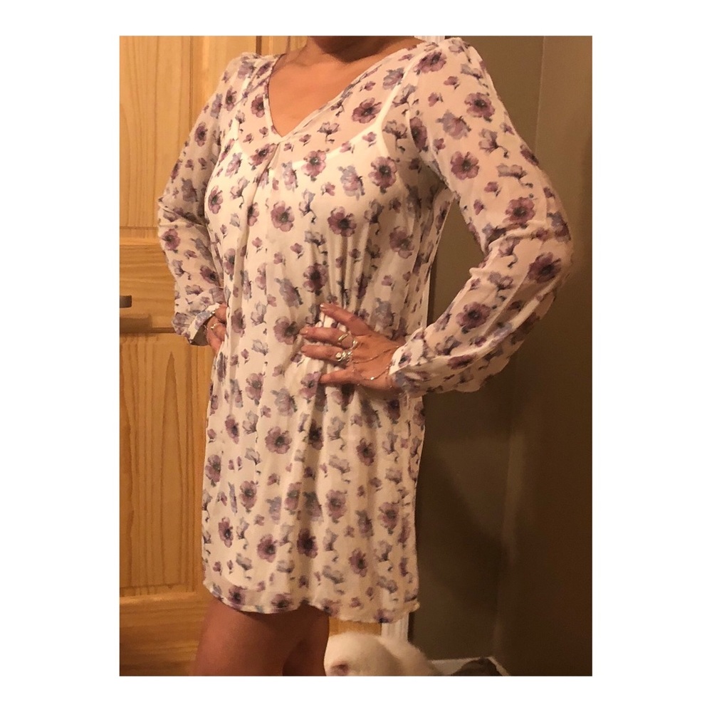 | NWT | Floral Chiffon Shift Dress | S, L - Picture 3 of 5